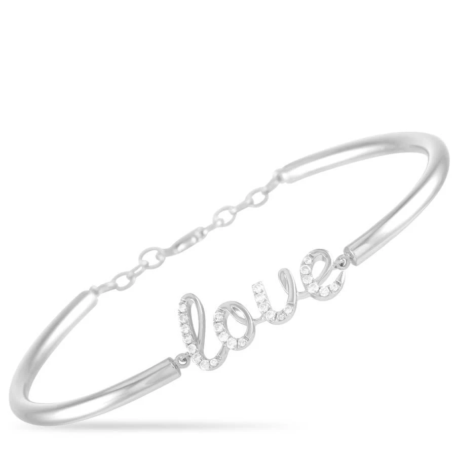 商品LB Exclusive|14K White Gold 0.25 ct Diamond Love Bracelet,价格¥5764,第1张图片
