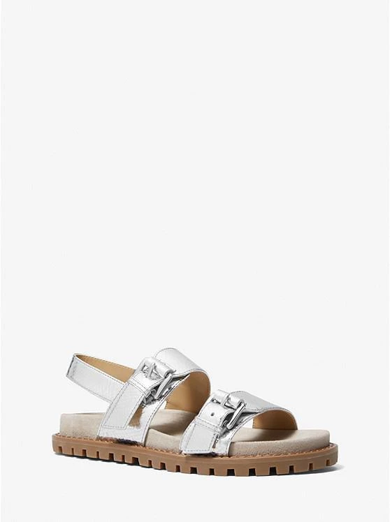 商品Michael Kors|Judd Metallic Snake Embossed Leather Sandal,价格¥595,第1张图片