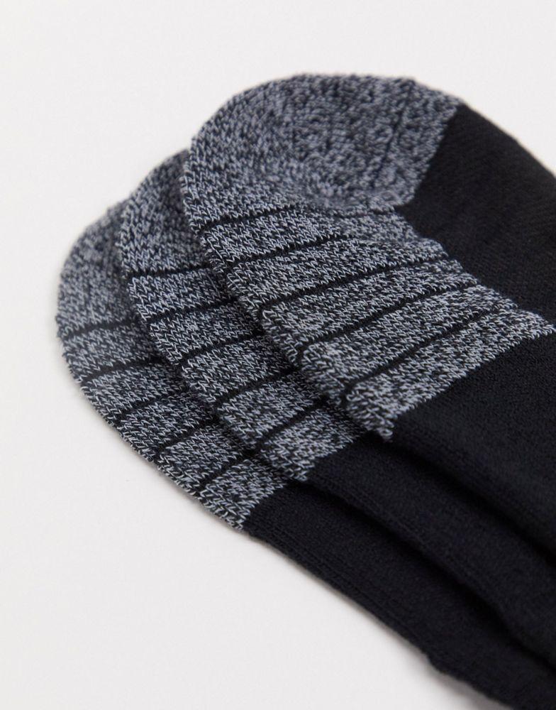 Under Armour Heatgear 3 pack low cut socks in black商品第3张图片规格展示