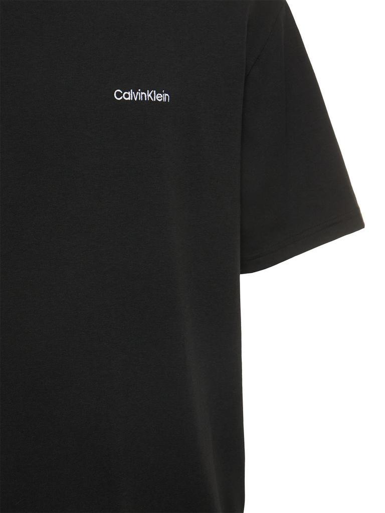 商品Calvin Klein|Logo Print Cotton Blend T-shirt,价格¥346,第5张图片详细描述