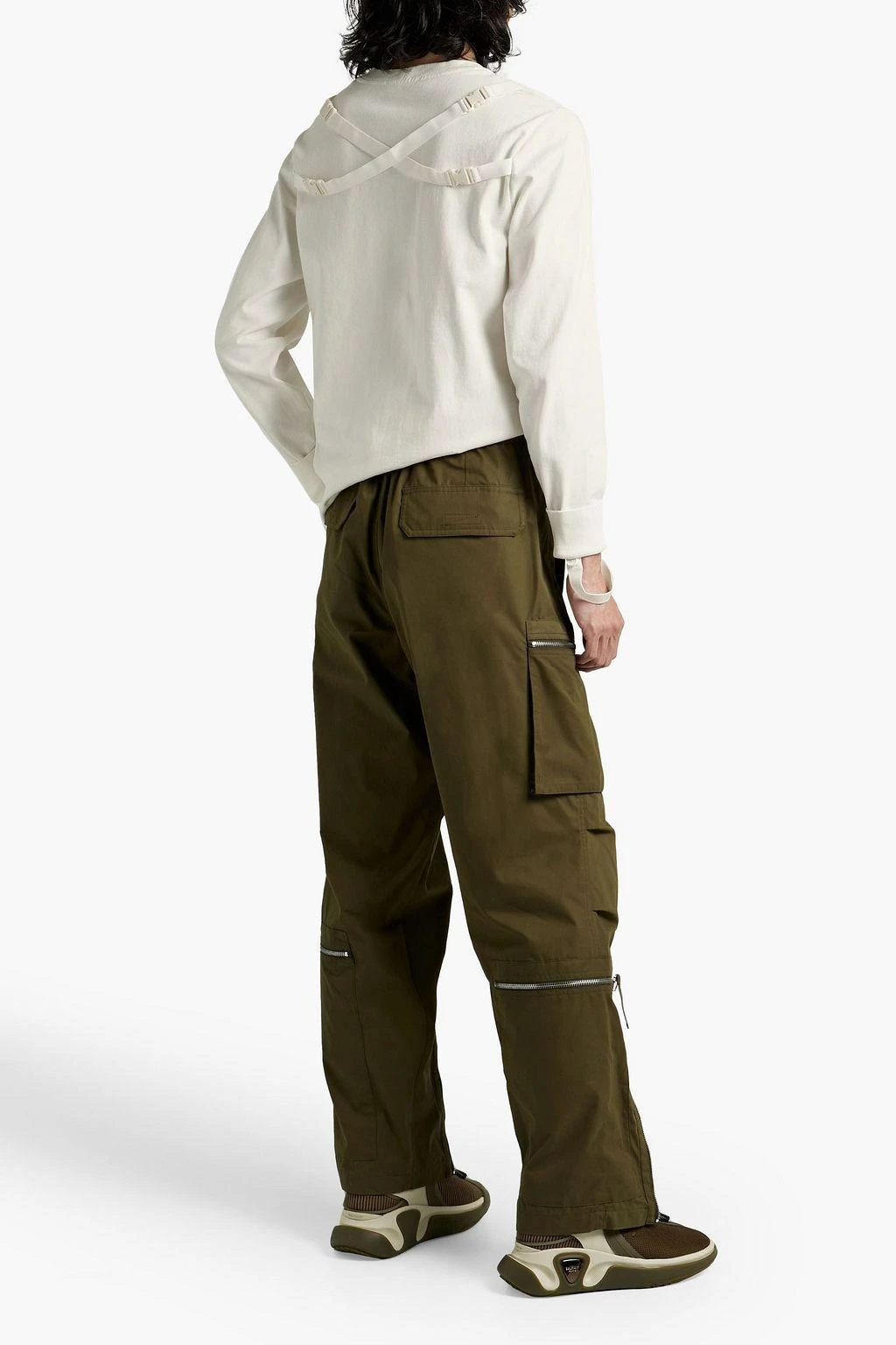 商品Helmut Lang|Buckled-detailed cotton T-shirt,价格¥735,第3张图片详细描述