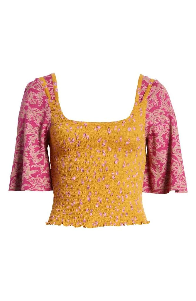 商品Free People|Marigold Mix Print Smocked Top,价格¥328,第5张图片详细描述