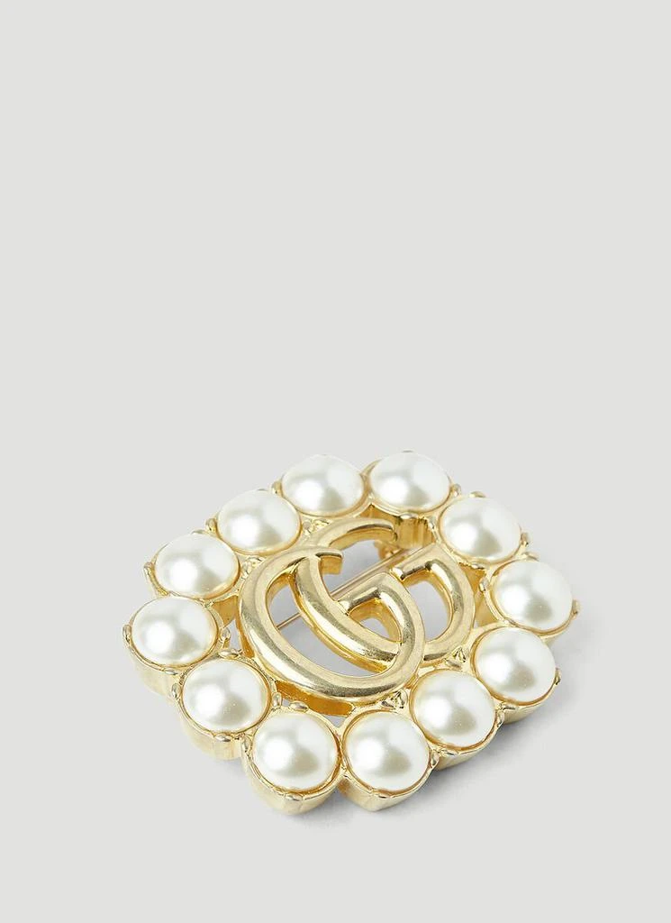 商品Gucci|Gucci GG Embellished Brooch,价格¥3904,第3张图片详细描述