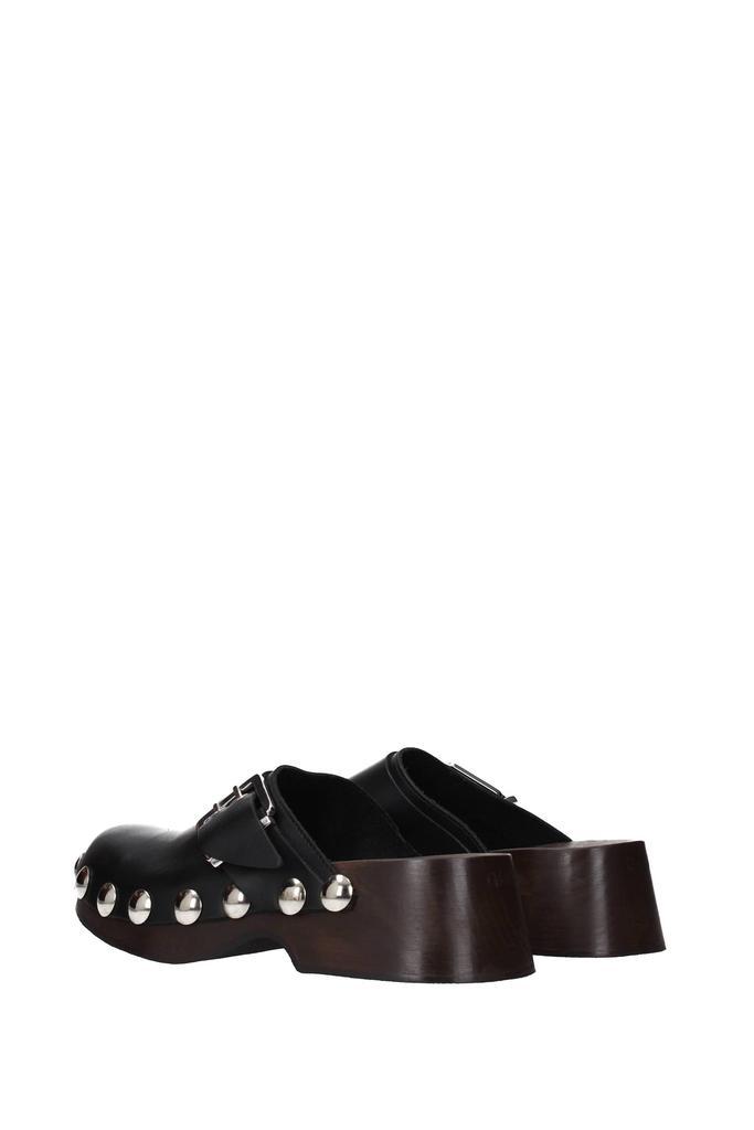 商品Ganni|Slippers and clogs Leather Black,价格¥1169,第6张图片详细描述