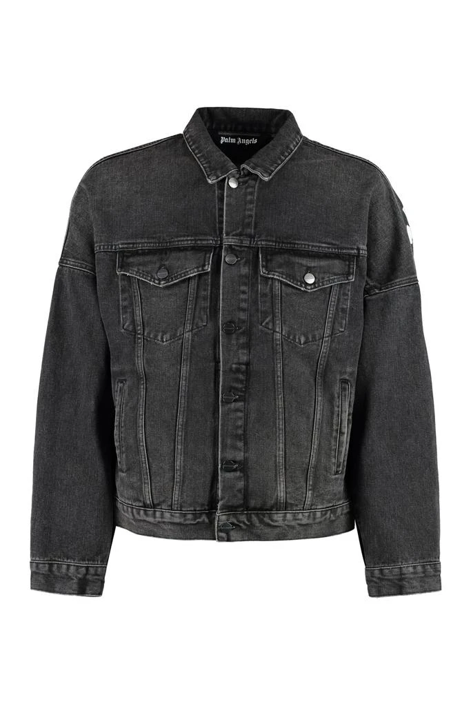 商品Palm Angels|Palm Angels Bleach Wash Denim Jacket,价格¥4211,第1张图片
