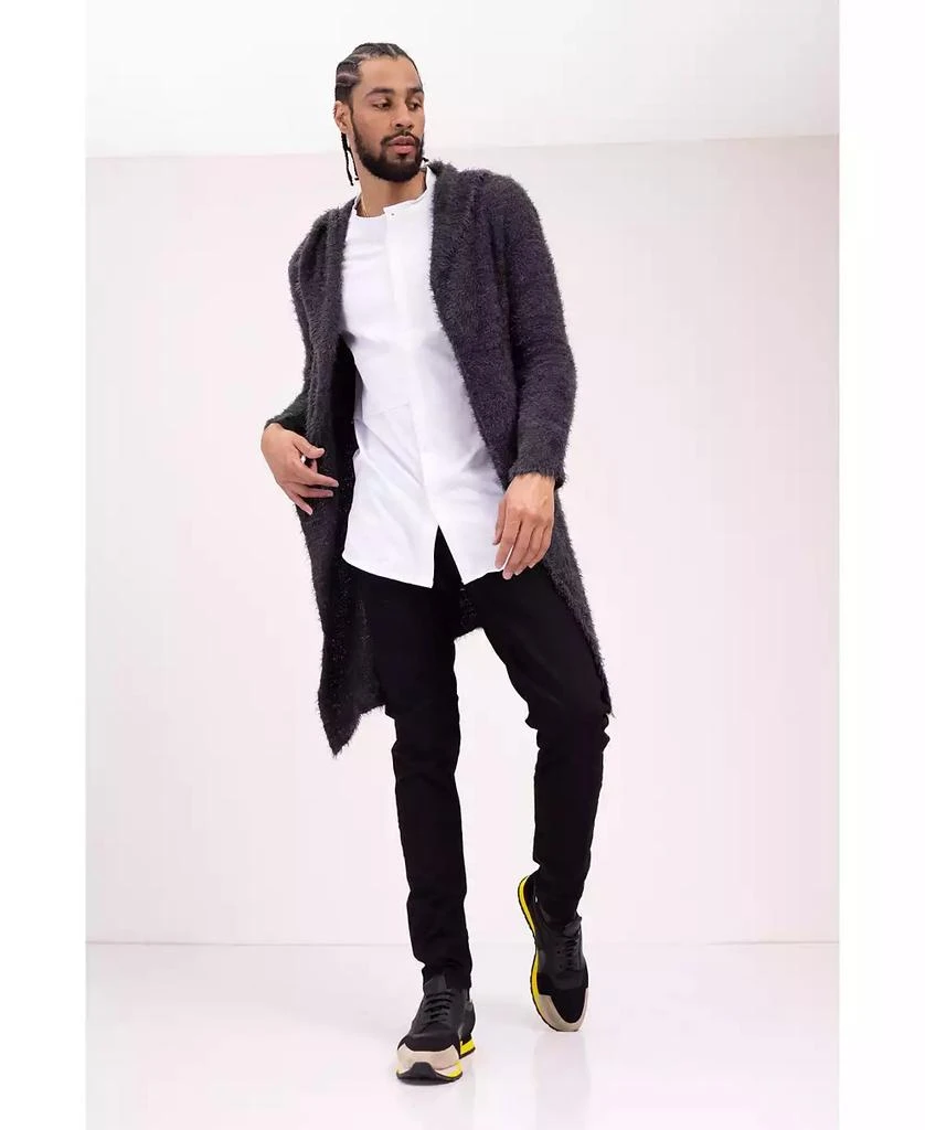 商品RON TOMSON|Men's Modern Fuzzy Long Cardigan Sweater,价格¥1298,第1张图片