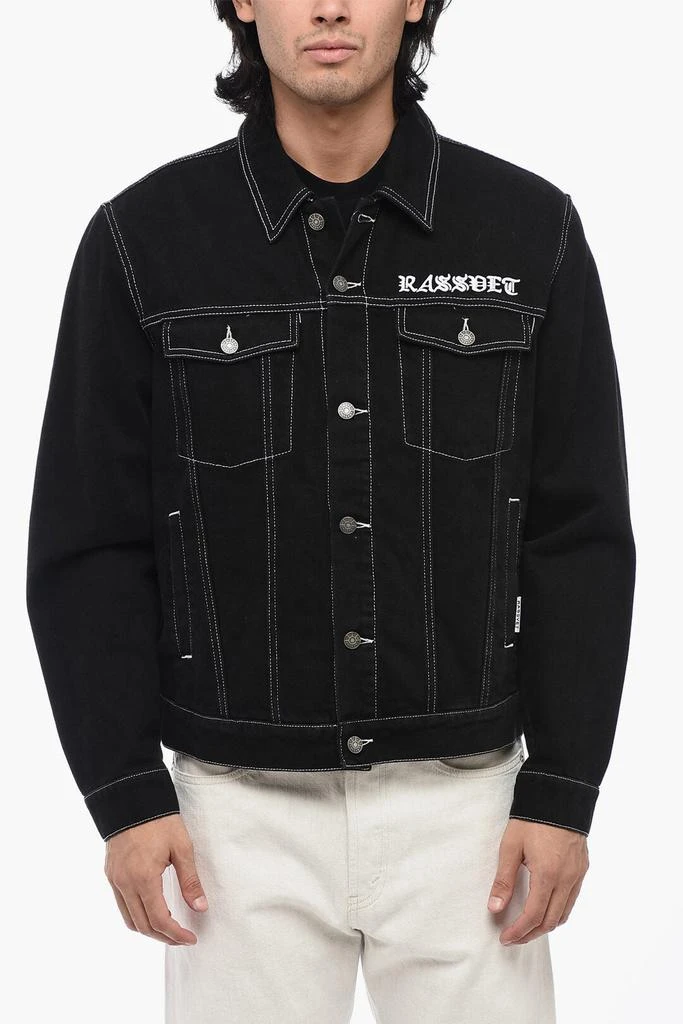 商品Rassvet|Rassvet Denim Jacket with Leather Patch,价格¥2148,第1张图片