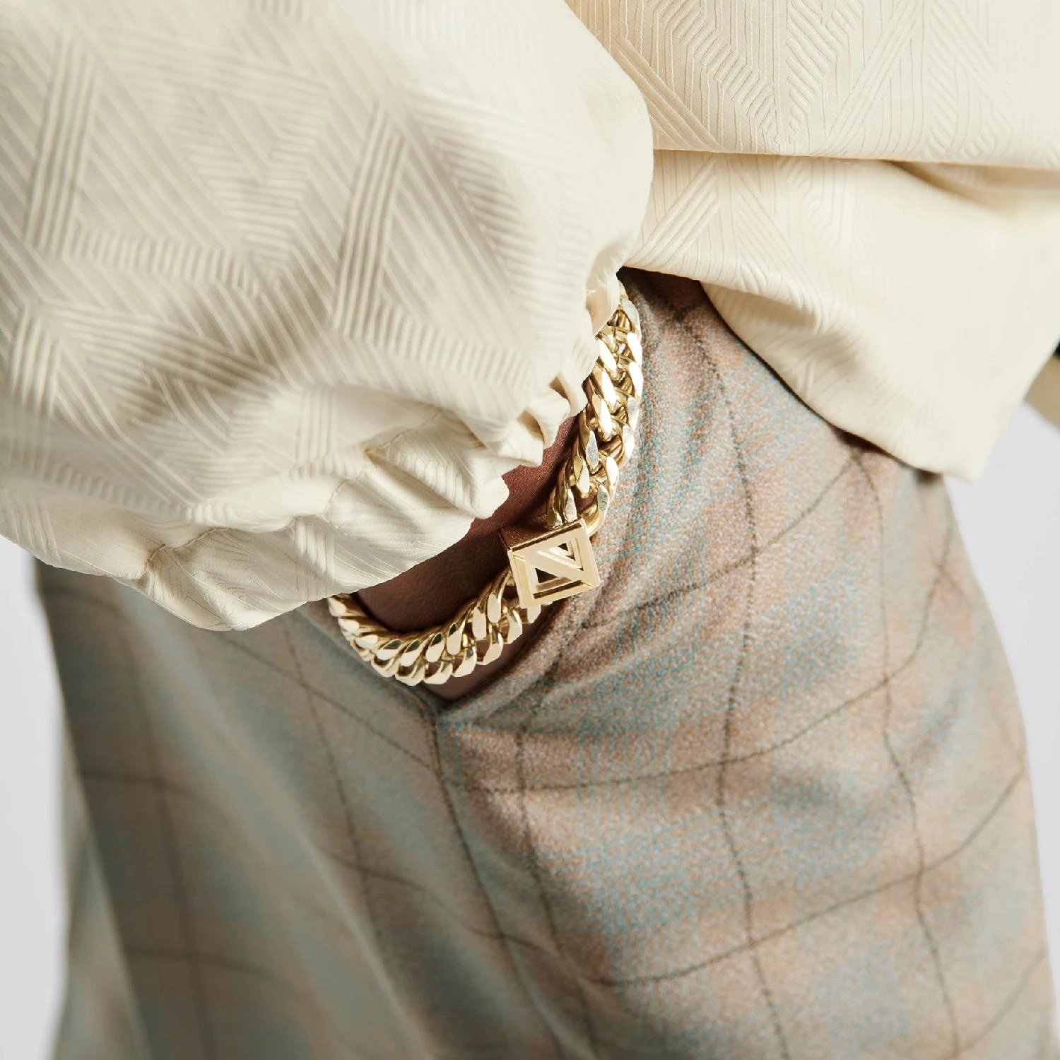 包邮包税【预售7天发货】 DIOR迪奥 23秋冬 男士 手镯 Bracelet à maillons CD Diamond B1971HOMMT_D300 商品