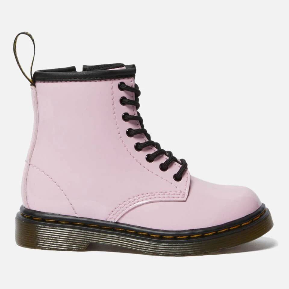 商品Dr. Martens|DR. MARTENS TODDLERS' 1460 PATENT LAMPER LACE UP BOOTS - PALE PINK,价格¥342,第1张图片