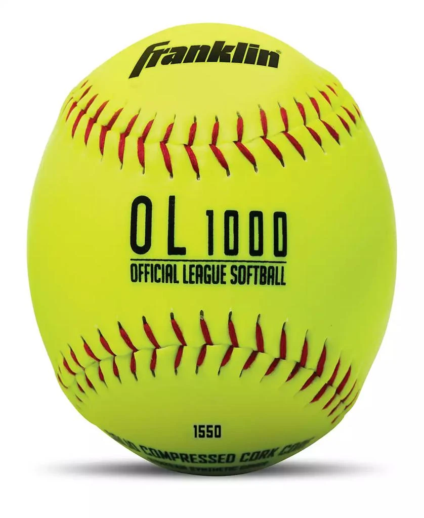 商品Franklin|4 Official League Yellow Softballs,价格¥221,第2张图片详细描述