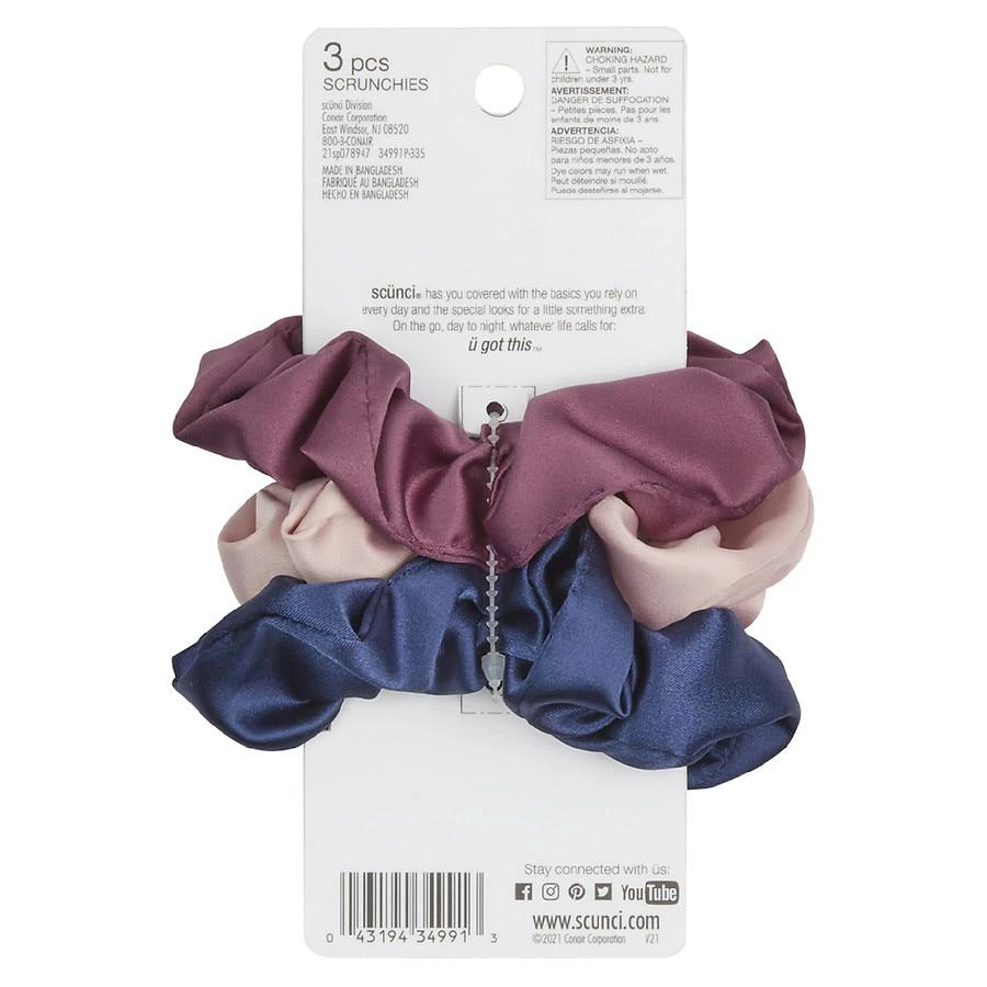 商品Scunci x Ali Manno|Satin Scrunchies for All Hair Types,价格¥15,第2张图片详细描述