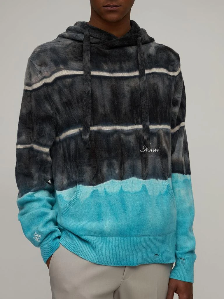 商品AMIRI|Tie Dye Cashmere & Wool Knit Hoodie,价格¥4918,第2张图片详细描述