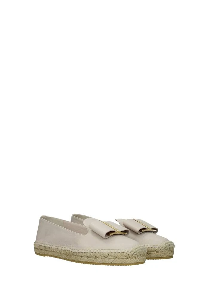 商品Salvatore Ferragamo|Espadrilles sannio Leather Pink Pink Powder,价格¥1325,第2张图片详细描述