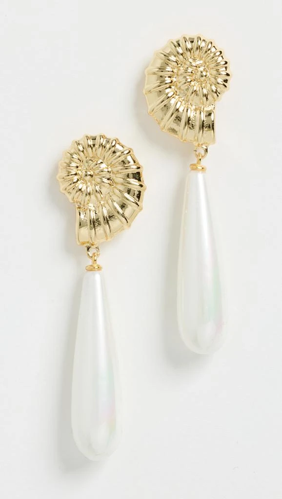商品Shashi|Shell Linea Earrings,价格¥654,第1张图片