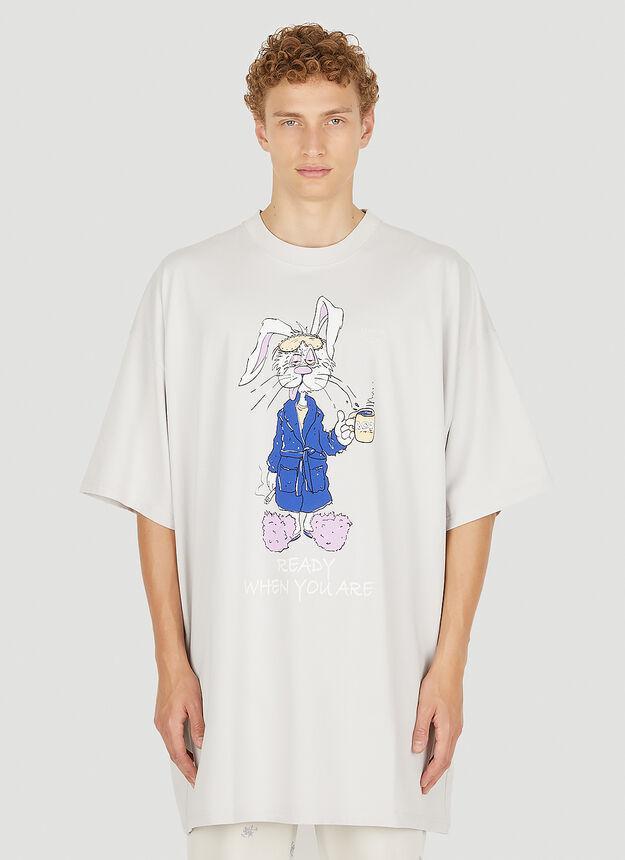 商品Martine Rose|Supersize Graphic T-Shirt in White,价格¥1338,第1张图片