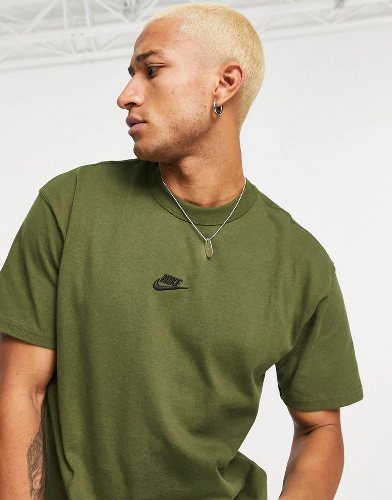 商品NIKE|Nike Premium Essentials oversized t-shirt in khaki,价格¥321,第3张图片详细描述