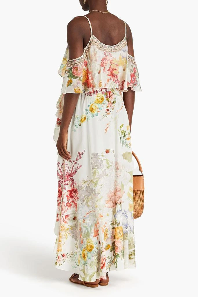 商品Camilla|Cold-shoulder floral-print silk crepe de chine wrap dress,价格¥2664,第3张图片详细描述