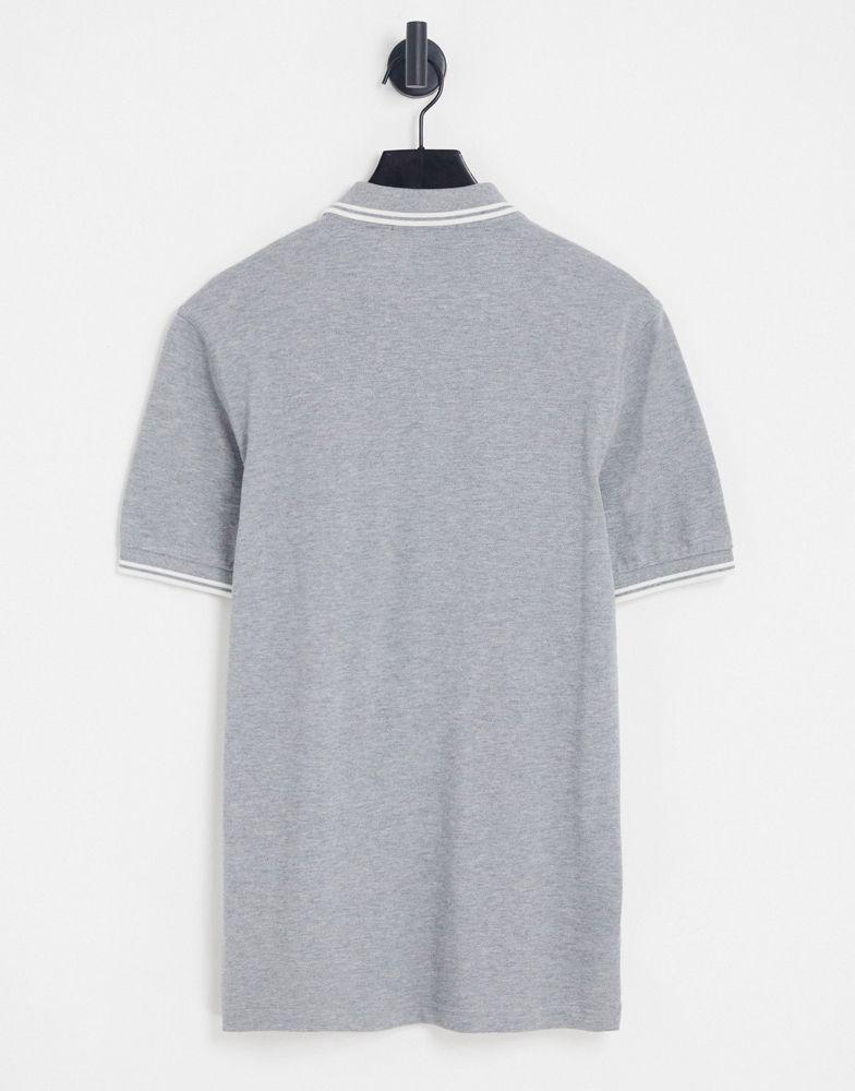 商品Fred Perry|Fred Perry twin tipped polo shirt in grey,价格¥565,第6张图片详细描述