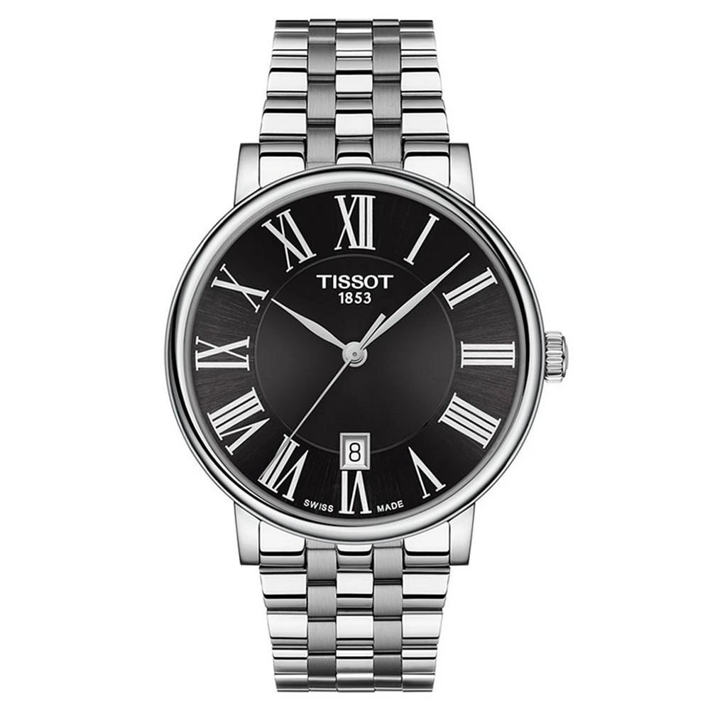 商品Tissot|Men's Swiss Carson Premium Stainless Steel Bracelet Watch 40mm,价格¥2120,第1张图片