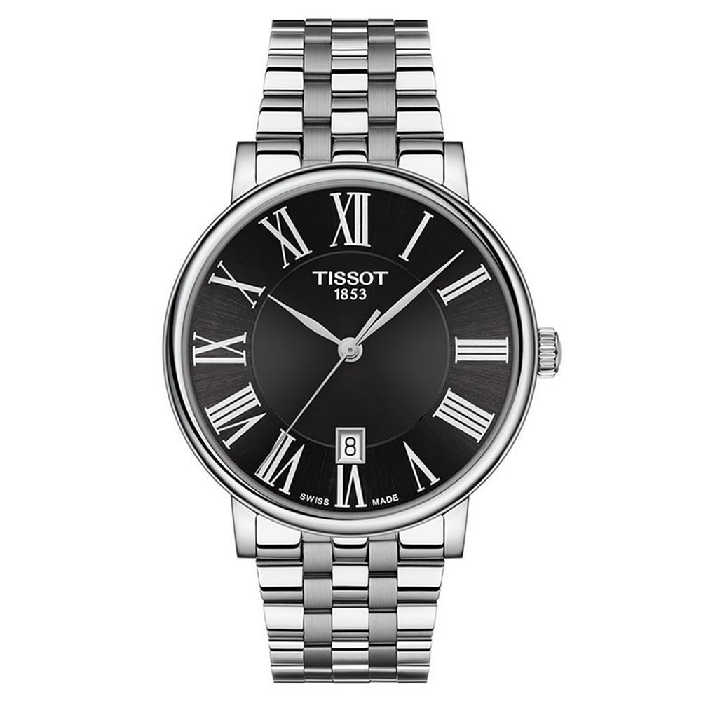 商品Tissot|Men's Swiss Carson Premium Stainless Steel Bracelet Watch 40mm,价格¥2720,第1张图片