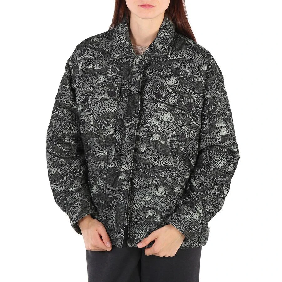 商品Kenzo|Lime Tea Cheetah Print Cotton Oversized Jacket,价格¥1946,第1张图片