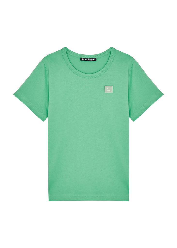 KIDS Nash green logo cotton T-shirt商品第1张图片规格展示