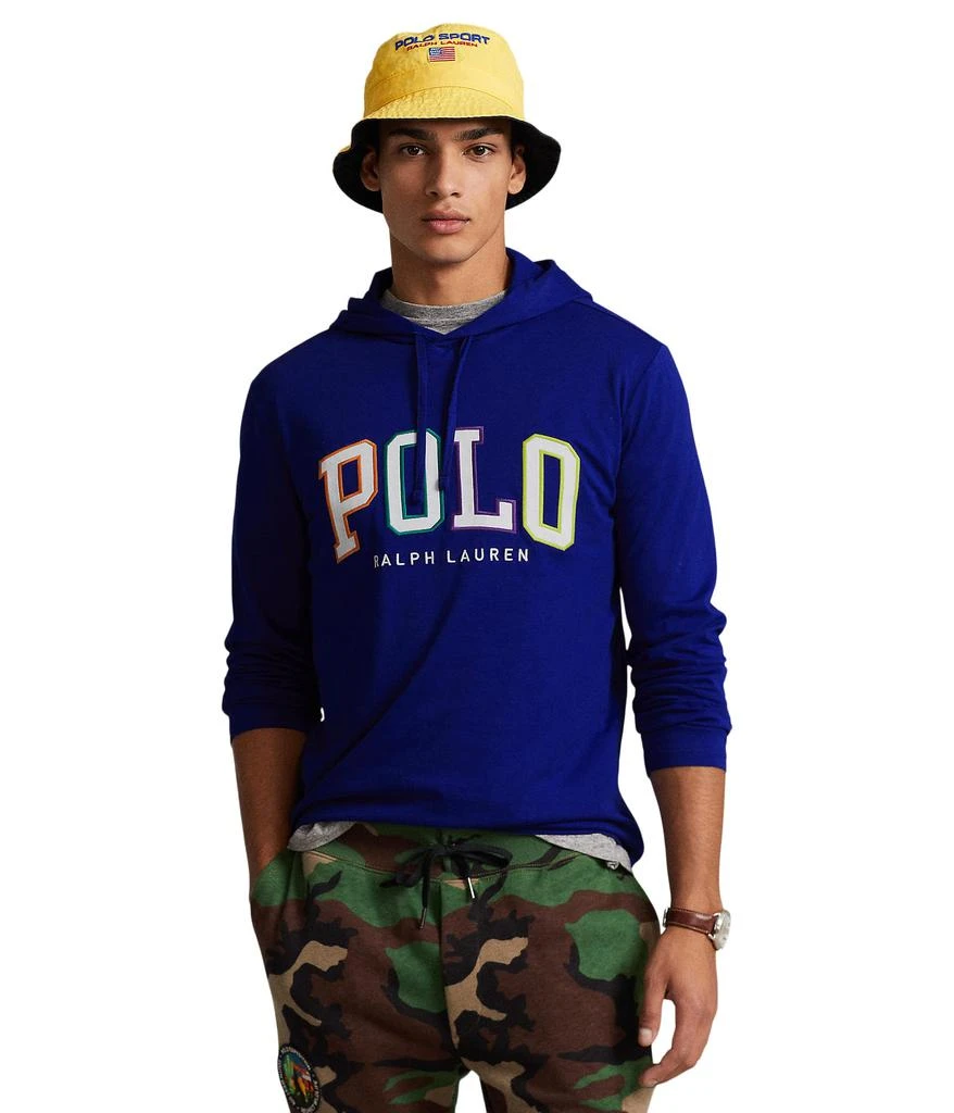 商品Ralph Lauren|Appliqué Logo Jersey Hooded T-Shirt,价格¥427,第1张图片