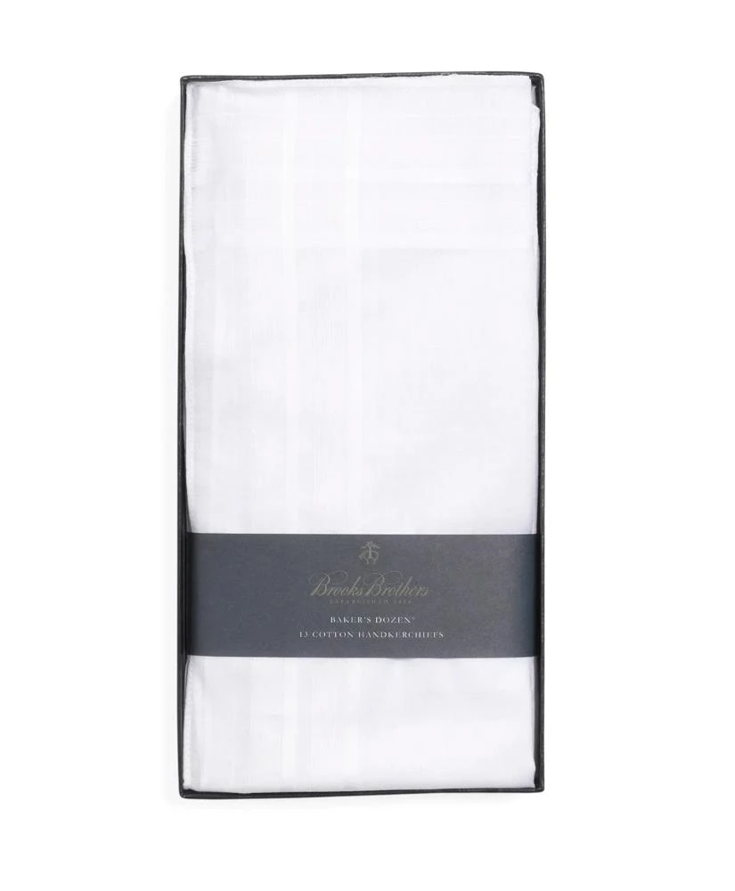 商品Brooks Brothers|Pure Cotton Handkerchiefs-Set of 13,价格¥451,第1张图片