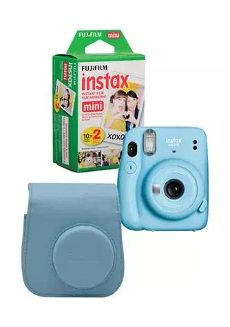 商品Fujifilm|Instax Mini 11 Instant Camera Bundle - Sky Blue,价格¥858,第1张图片