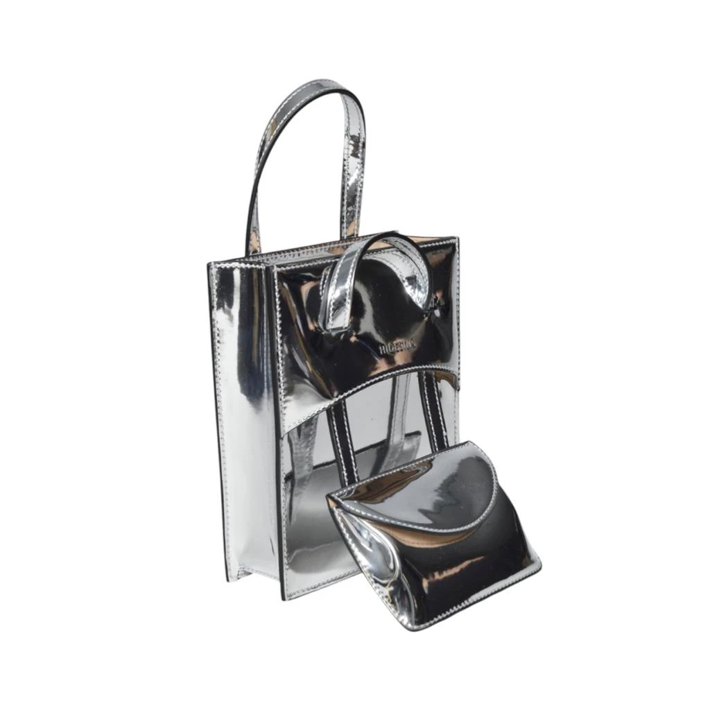 商品Hidesins|Silver Mini Leather Flap Shoulder Bag,价格¥1227,第3张图片详细描述