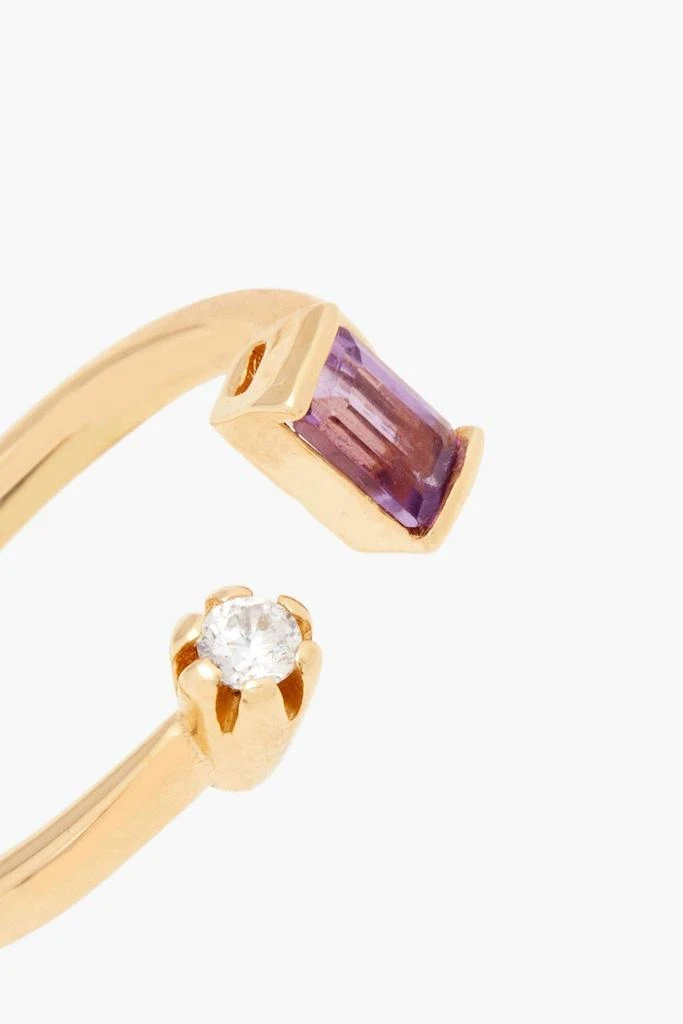 商品Cornelia Webb|Gold-plated, amethyst and Siamite ring,价格¥443,第3张图片详细描述