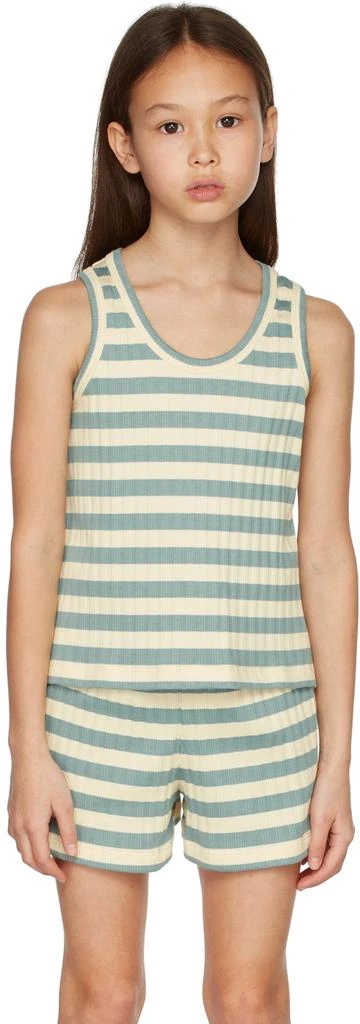 商品Tinycottons|Kids Yellow & Green Stripes Tank Top,价格¥102,第2张图片详细描述