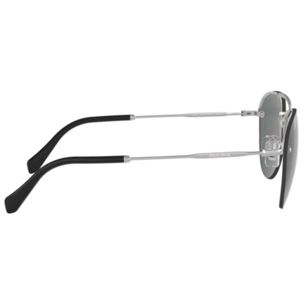 商品Miu Miu|Miu Miu Women's Sunglasses - Core Silver Tone Metal Frame Black Lens | 54US-1BC1A159,价格¥887,第2张图片详细描述