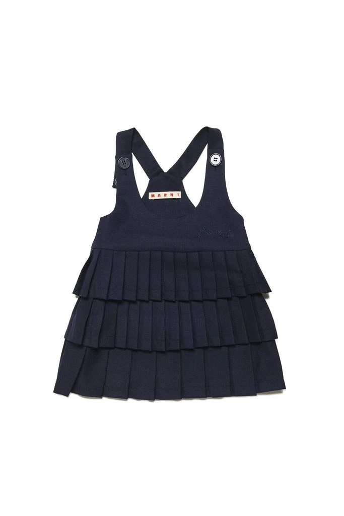 商品Marni|Marni Kids Logo Patch Pleated Dress,价格¥1255,第1张图片