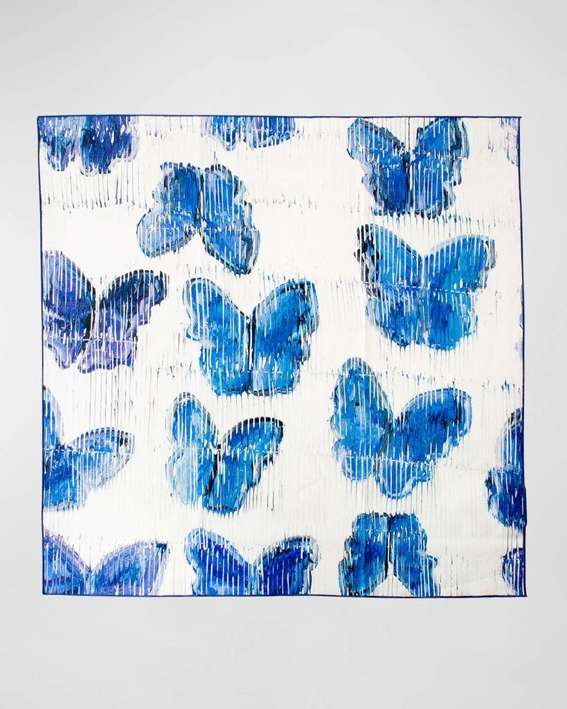 商品Hunt Slonem|Blue Butterflies Cotton Dinner Napkin - 20",价格¥272,第2张图片详细描述