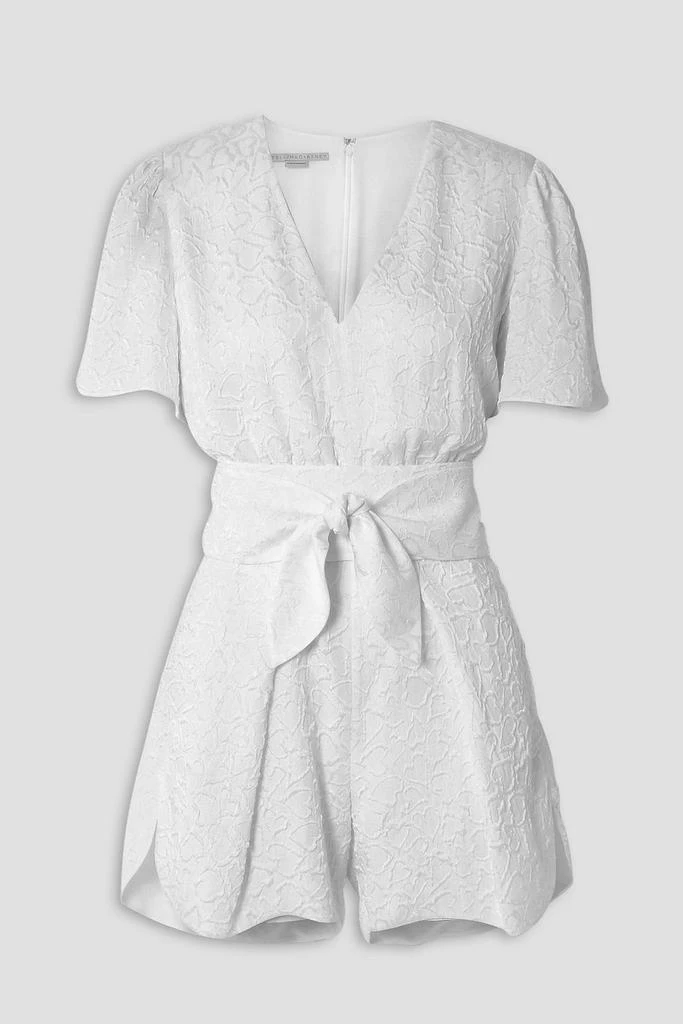 商品Stella McCartney|Lila belted silk-blend cloqué playsuit,价格¥2089,第1张图片