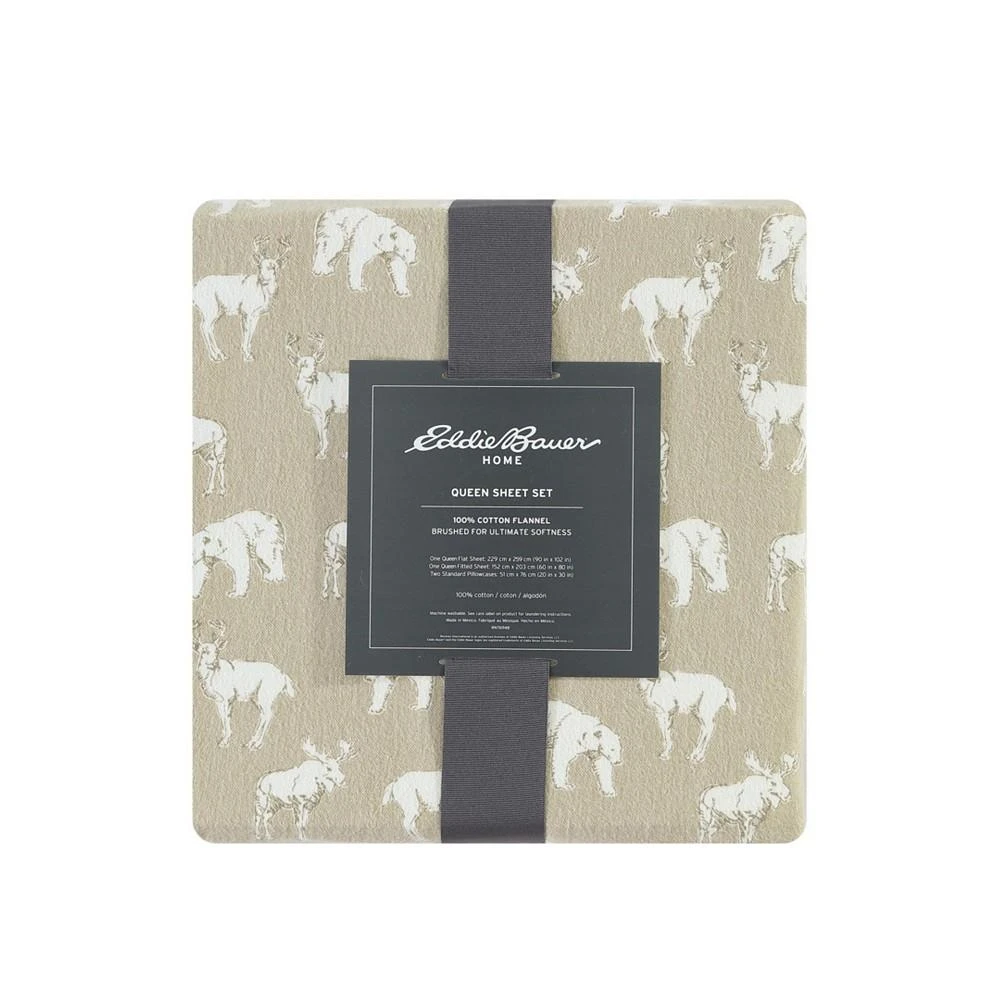 商品Eddie Bauer|Ski Patrol Cotton Flannel 3-Piece Sheet Set,价格¥564,第5张图片详细描述