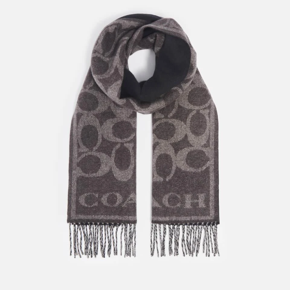 商品Coach|Coach Eve Signature C Reversible Muffler Cashmere-Jacquard Scarf,价格¥2285,第1张图片