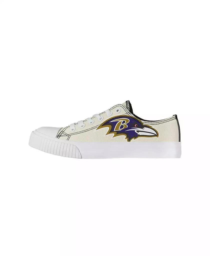 商品FOCO|Women's Cream Baltimore Ravens Low Top Canvas Shoes,价格¥451,第2张图片详细描述