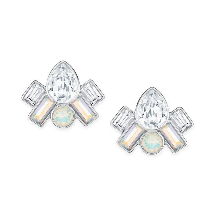 商品Swarovski|Silver-Tone Crystal Cluster and Imitation Pearl Reversible Stud Earrings,价格¥669,第1张图片