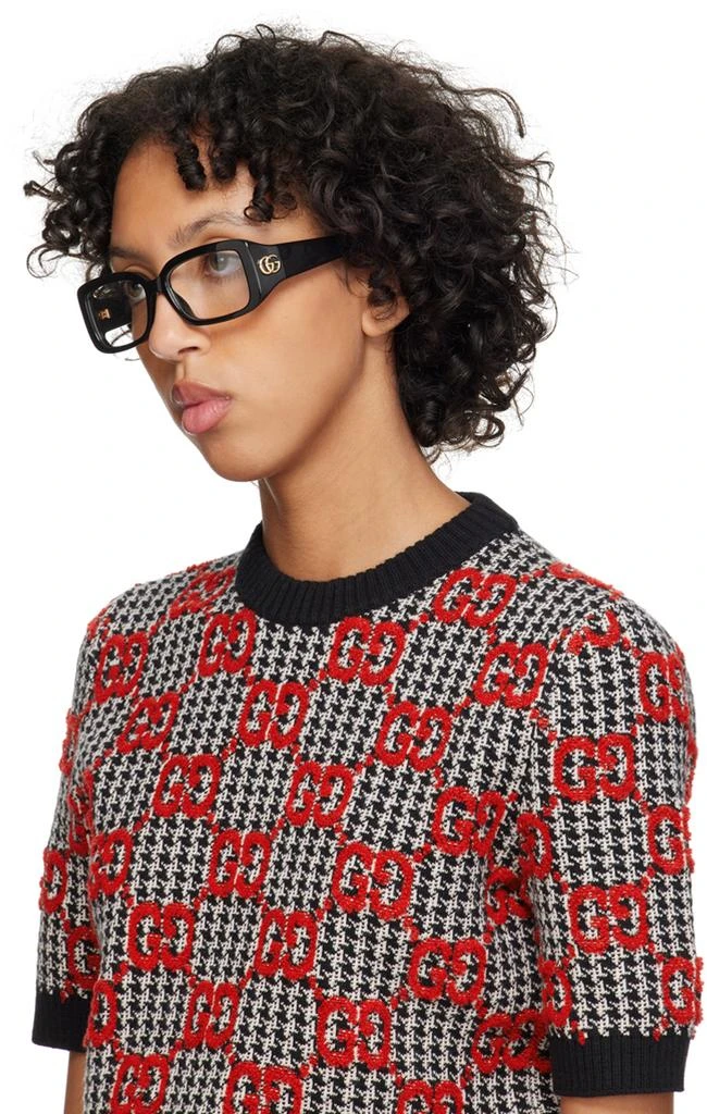 商品Gucci|Black Rectangular Glasses,价格¥2657,第4张图片详细描述