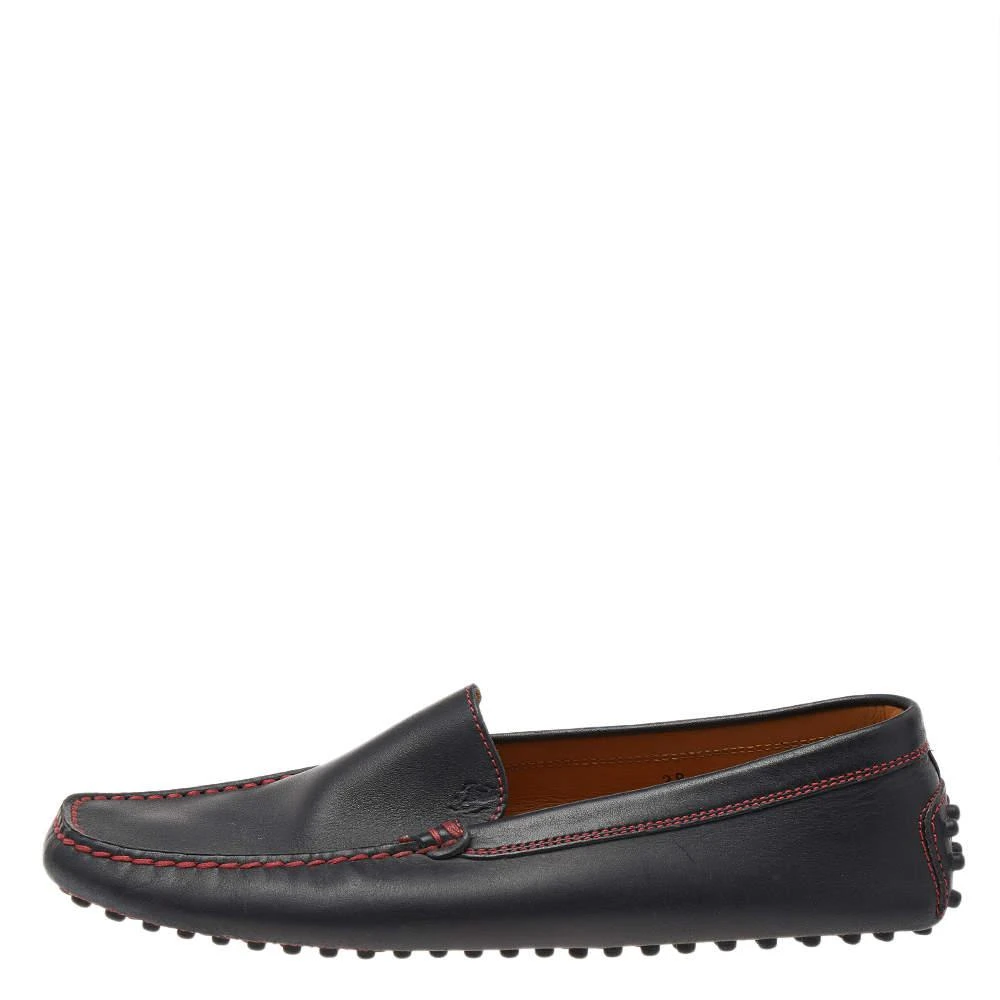 商品[二手商品] Tod's|Tod's For Ferrari Black Leather Slip On Loafers Size 38,价格¥898,第2张图片详细描述