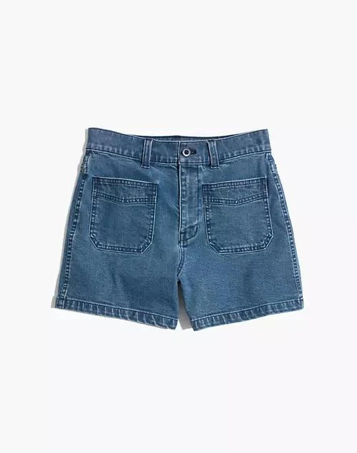 商品Madewell|High-Rise Denim Shorts: Patch Pocket Edition,价格¥277,第4张图片详细描述