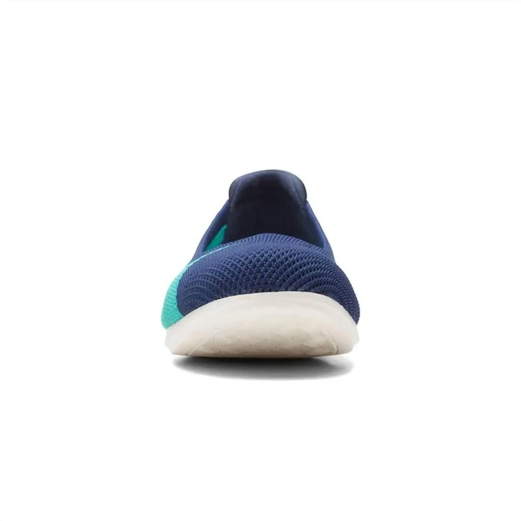 商品Clarks|Women's Cloudsteppers Carly Wish Ballet Flats In Navy/green,价格¥499,第4张图片详细描述