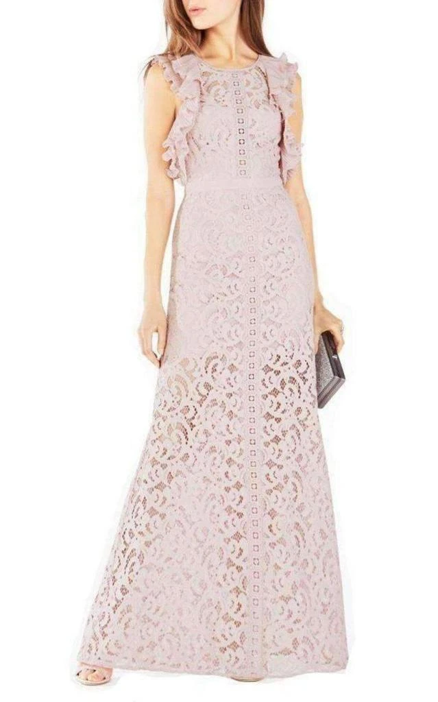 商品BCBG|Geanna Lace Blocked Gown,价格¥2772,第4张图片详细描述