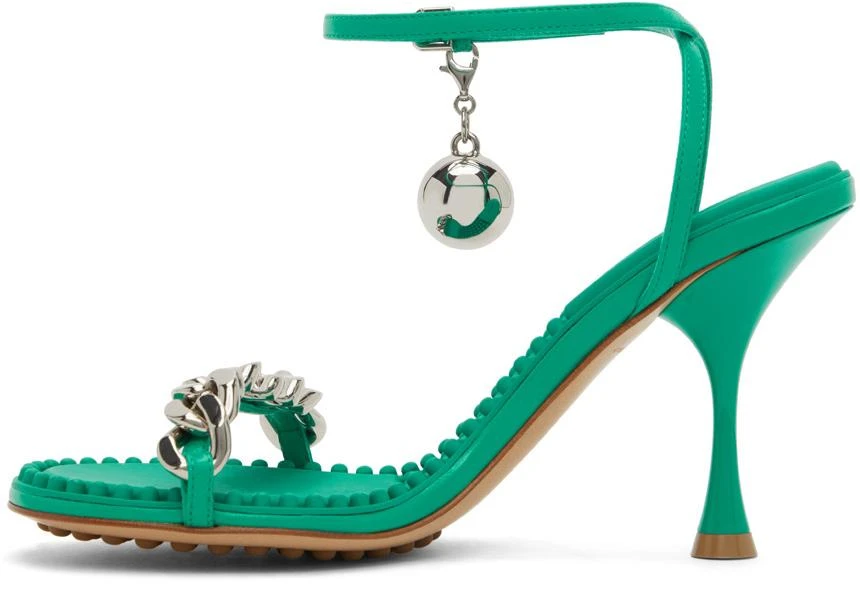 商品Bottega Veneta|Green Dot Heeled Sandals,价格¥13507,第3张图片详细描述