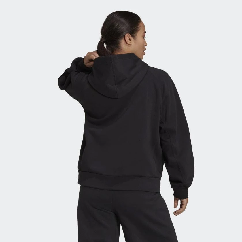 商品Adidas|Women's adidas Studio Lounge Fleece Hooded Full-Zip Sweatshirt,价格¥319,第3张图片详细描述