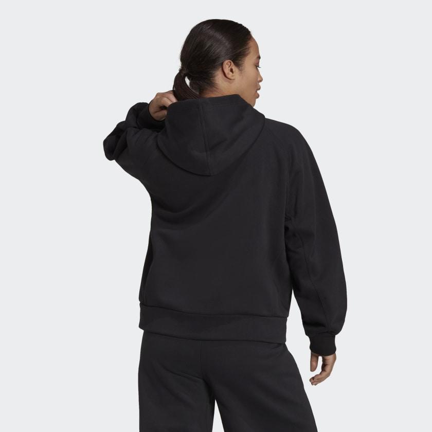 商品Adidas|Women's adidas Studio Lounge Fleece Hooded Full-Zip Sweatshirt,价格¥414-¥473,第5张图片详细描述