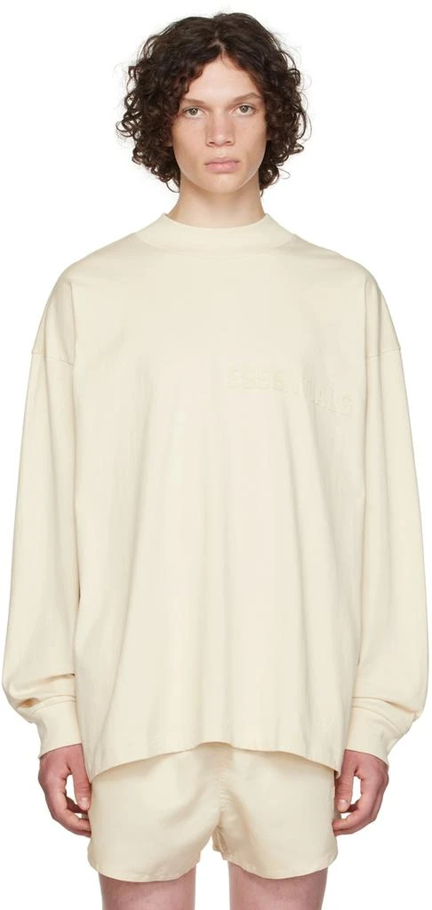 商品Essentials|Off-White Cotton Long Sleeve T-Shirt,价格¥274,第1张图片