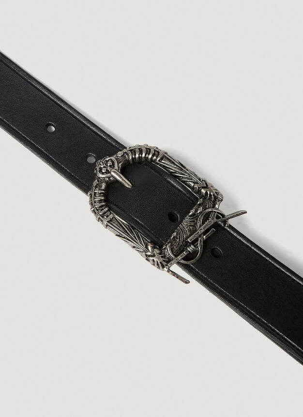 商品Yves Saint Laurent|Celtic Monogram Buckle Belt in Black,价格¥3561,第2张图片详细描述